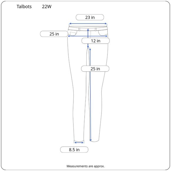 Talbots Flawless Five Pocket Jeans Womens 22W Blue Straight Raw Hem Release Hem - Picture 3 of 11